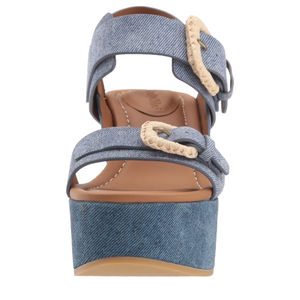 See By Chloe Blue Denim Platform Sandals - Picture 5 of 15